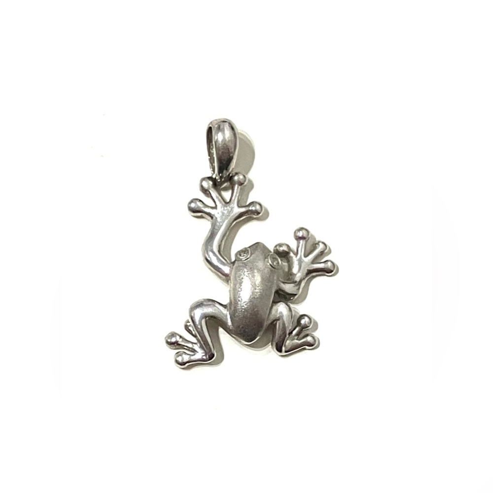 Ben Moss Diamonds Sterling Silver 925 Frog Pendant